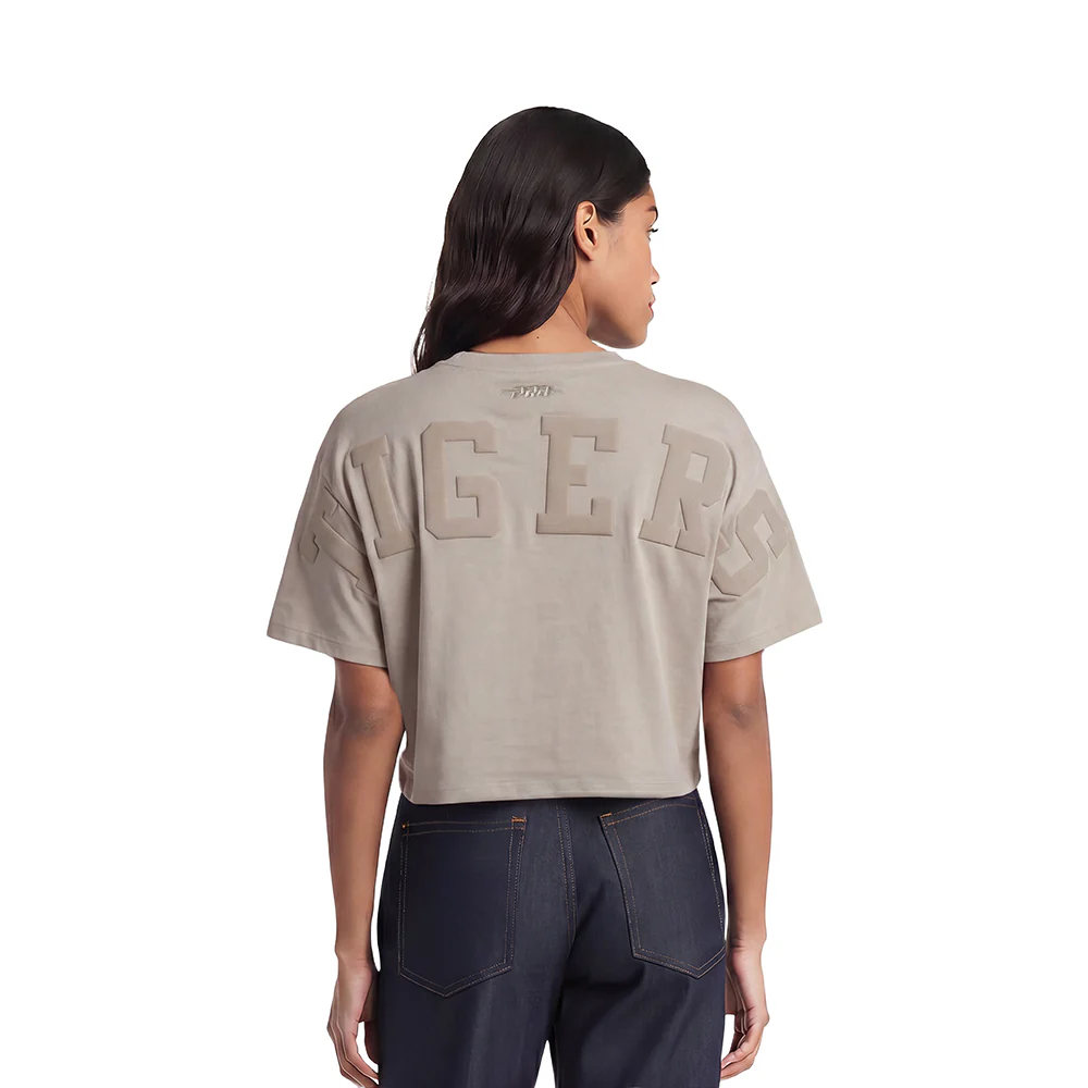 MLB DETROIT TIGERS WINGSPAN WOMEN'S SJ BOXY TEE (TAUPE)