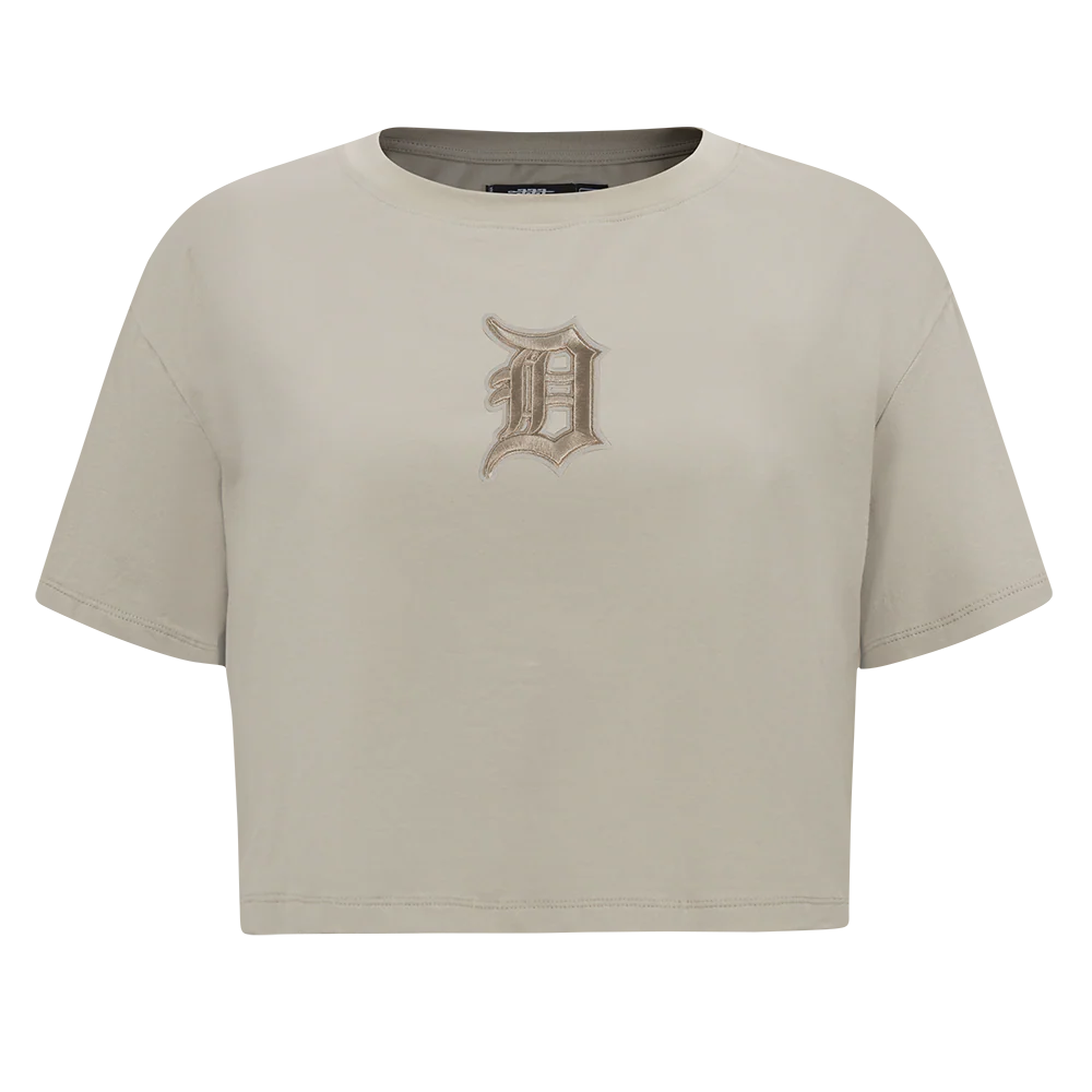 MLB DETROIT TIGERS WINGSPAN WOMEN'S SJ BOXY TEE (TAUPE) - Image 3