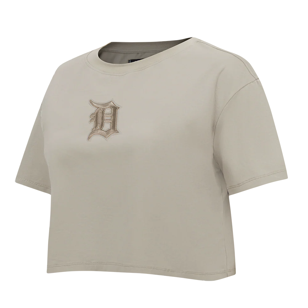 MLB DETROIT TIGERS WINGSPAN WOMEN'S SJ BOXY TEE (TAUPE) - Image 4