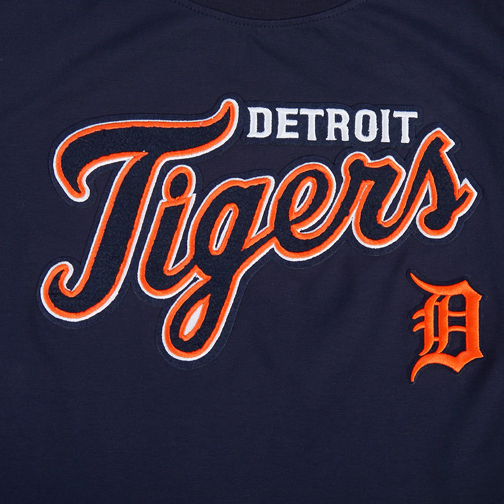 MLB DETROIT TIGERS CLASSIC CHENILLE WOMEN'S SJ SLIM FIT TOP (MIDNIGHT NAVY) - Image 5