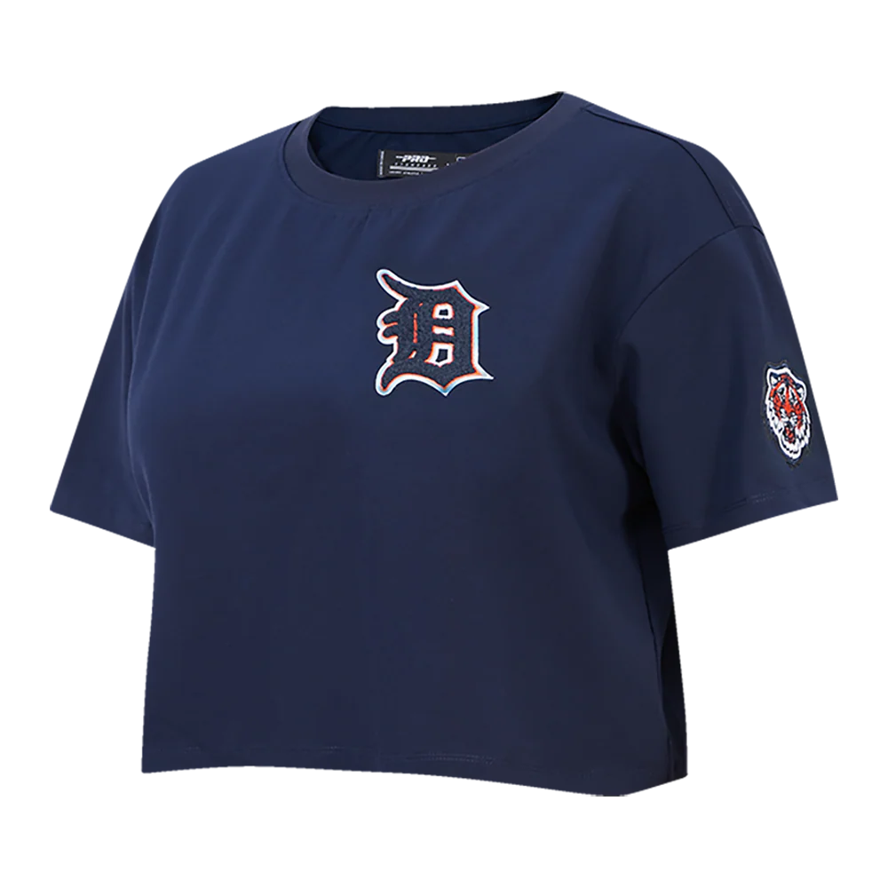 MLB DETROIT TIGERS CLASSIC WOMEN'S BOXY TOP (MIDNIGHT NAVY) - Image 2