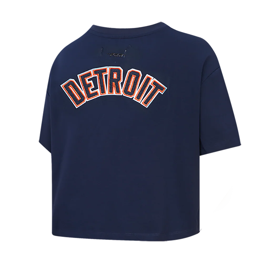 MLB DETROIT TIGERS CLASSIC WOMEN'S BOXY TOP (MIDNIGHT NAVY) - Image 3