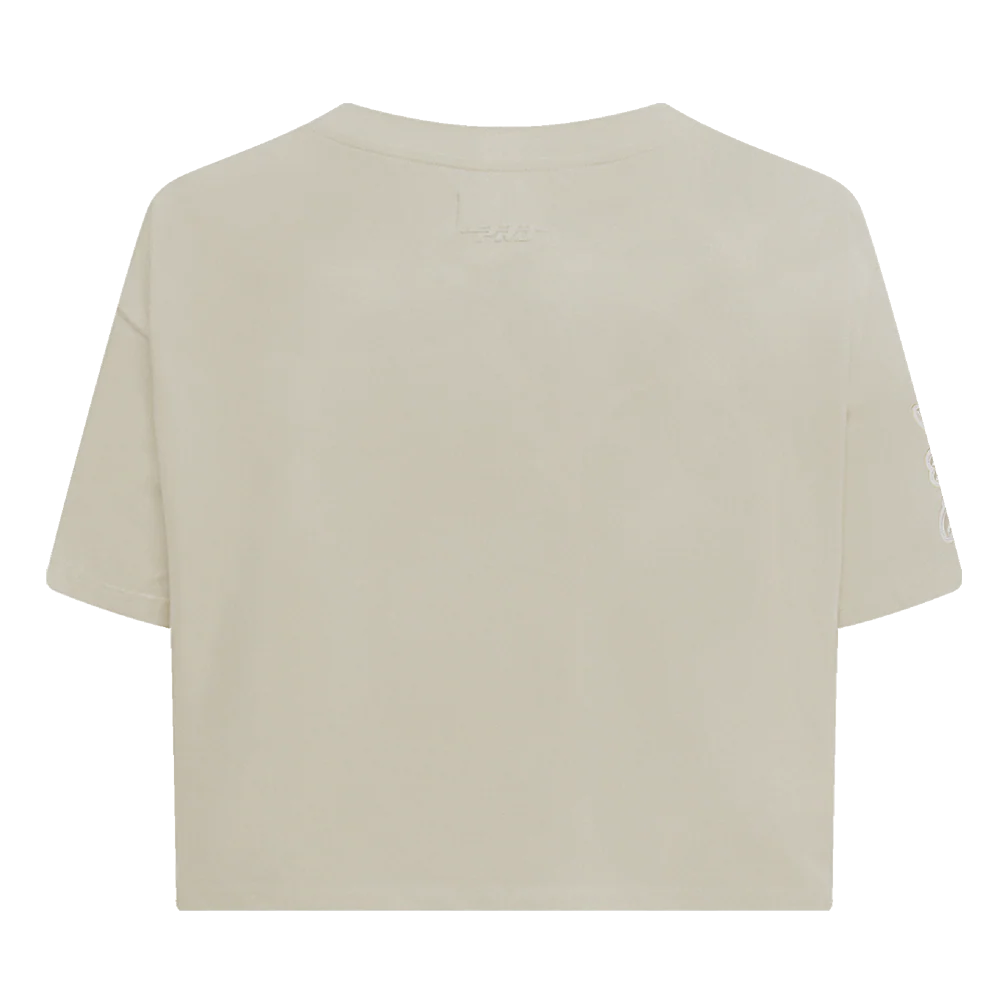 MLB DETROIT TIGERS NEUTRAL WOMEN'S BOXY TOP (TAUPE) - Image 3