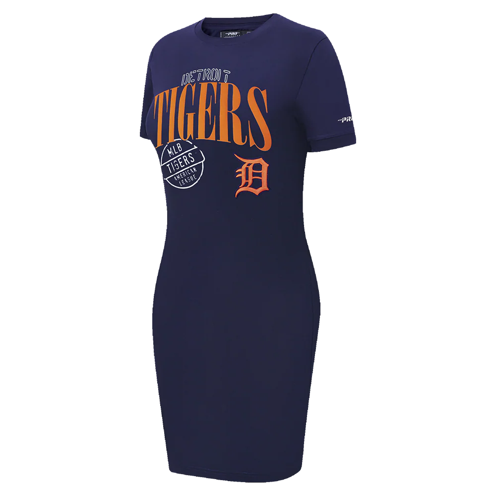 MLB DETROIT TIGERS STAMPED WOMEN'S BODY CON DRESS (MIDNIGHT NAVY) - Image 4