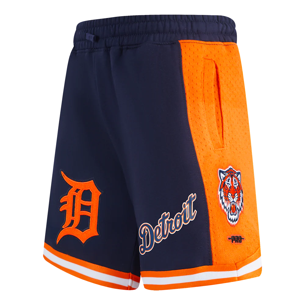 MLB DETROIT TIGERS CLASSIC BIG BOYS FLEECE 2.0 SHORT (MIDNIGHT NAVY/ORANGE)