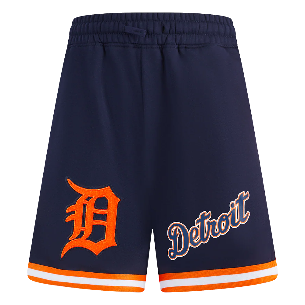 MLB DETROIT TIGERS CLASSIC BIG BOYS FLEECE 2.0 SHORT (MIDNIGHT NAVY/ORANGE) - Image 2