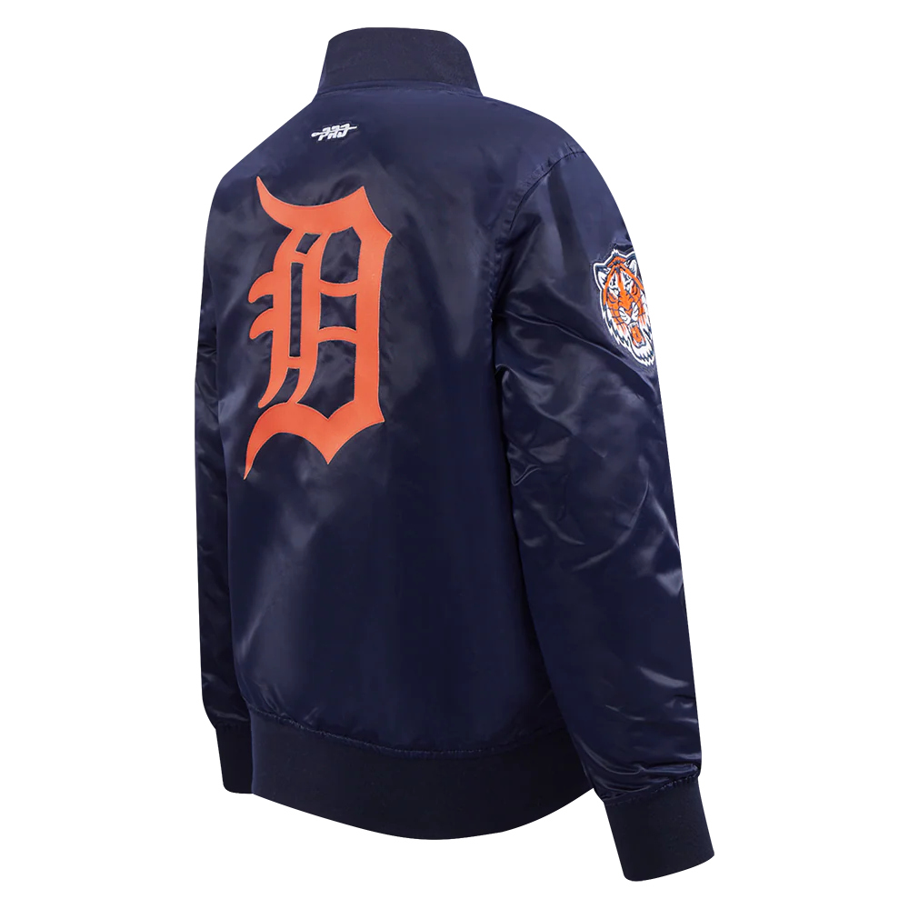 MLB DETROIT TIGERS CLASSIC BIG BOYS SATIN JACKET (MIDNIGHT NAVY) - Image 4