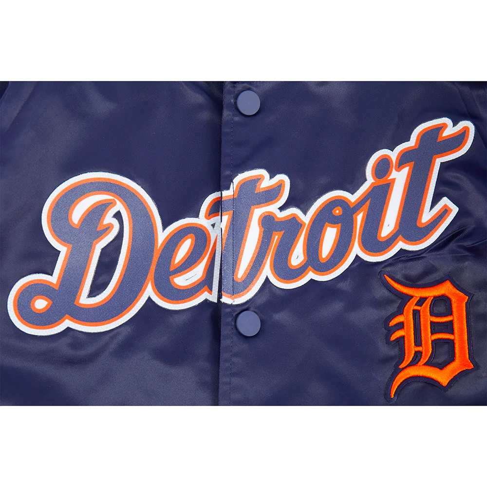 MLB DETROIT TIGERS CLASSIC BIG BOYS SATIN JACKET (MIDNIGHT NAVY) - Image 7