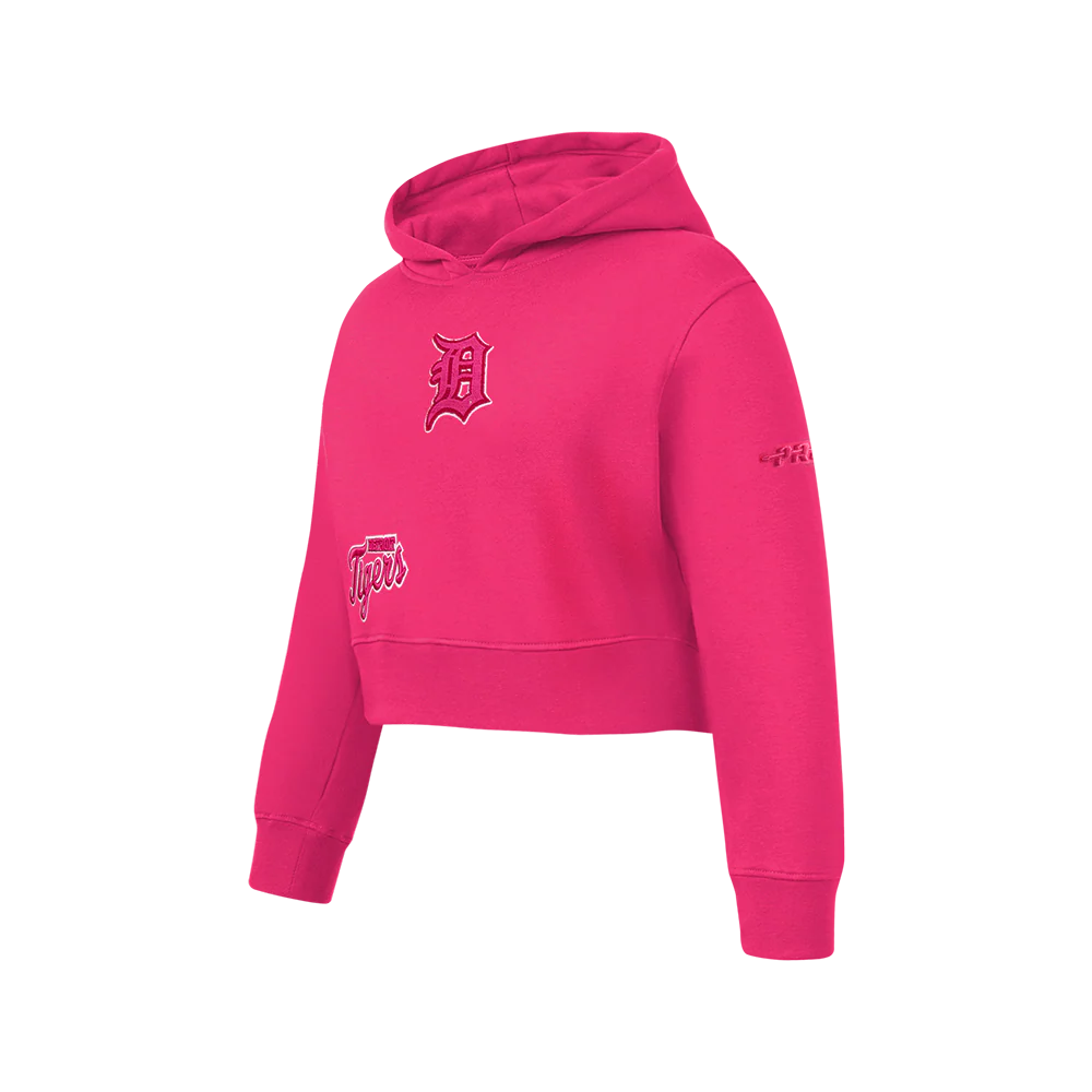 MLB DETROIT TIGERS TRIPLE PINK BIG GIRLS FLEECE PO HOODIE (BEETROOT PURPLE) - Image 2