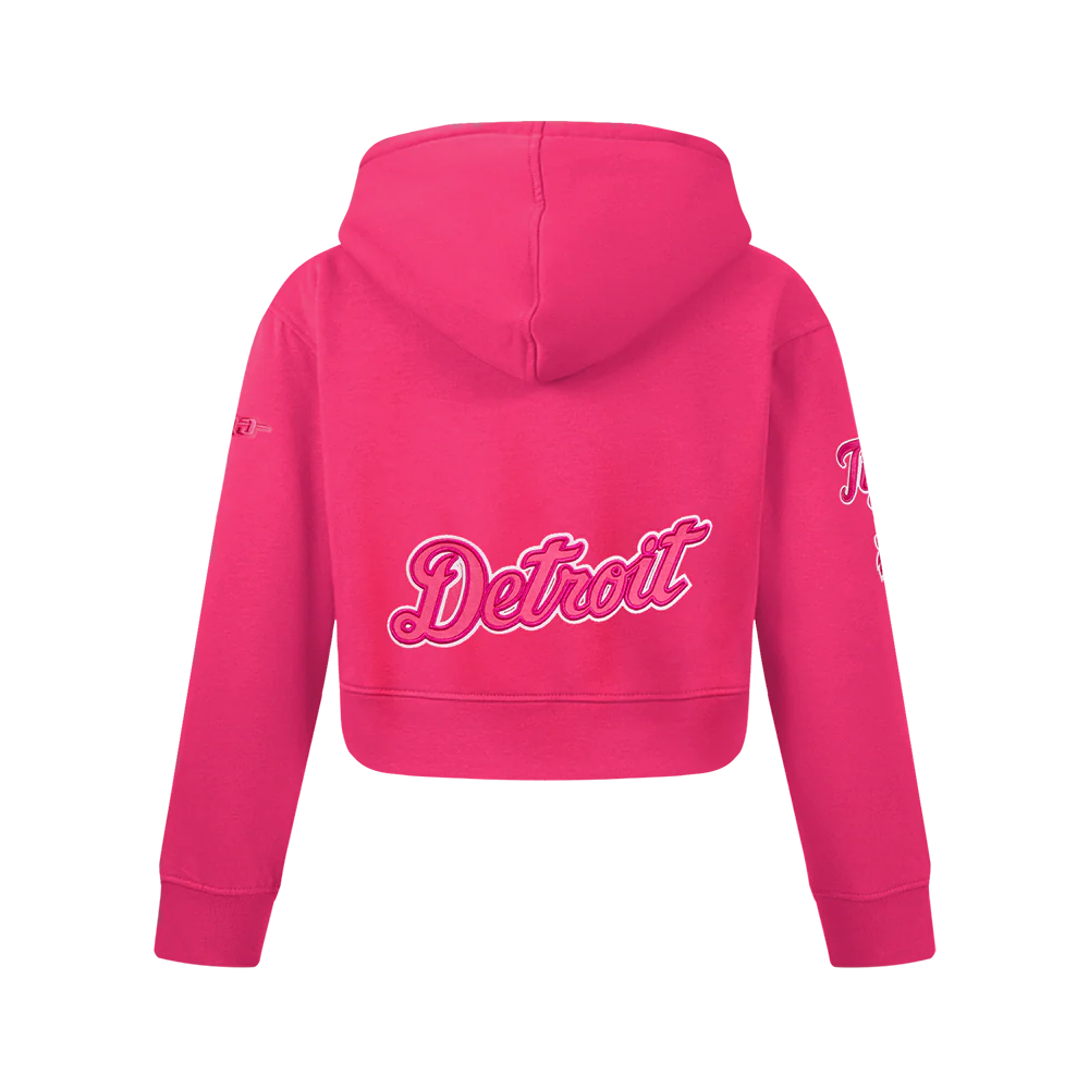 MLB DETROIT TIGERS TRIPLE PINK BIG GIRLS FLEECE PO HOODIE (BEETROOT PURPLE) - Image 3