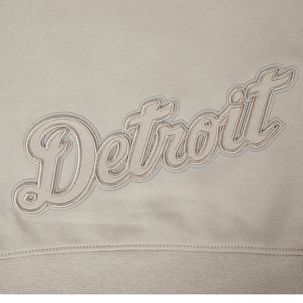 MLB DETROIT TIGERS NEUTRAL BIG GIRLS FLEECE PO HOODIE (TAUPE) - Image 5