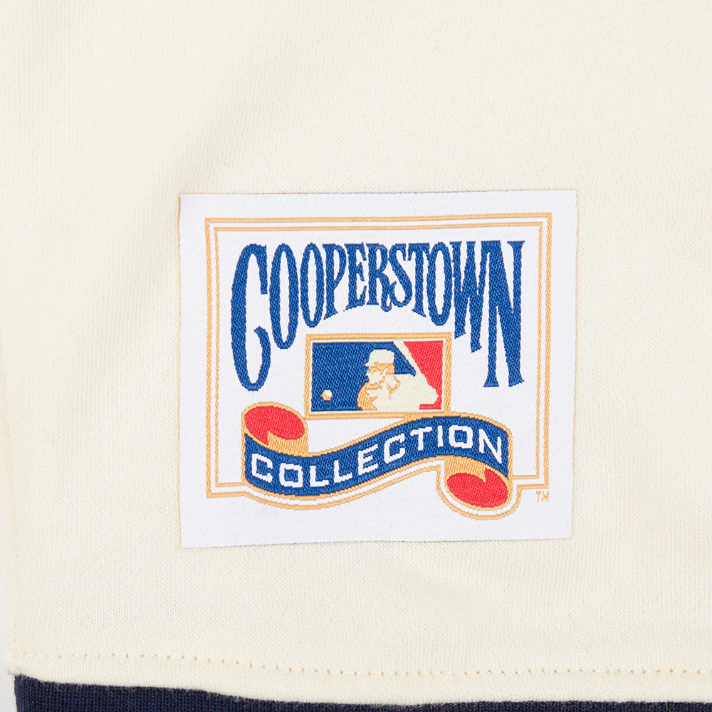 MLB DETROIT TIGERS RETRO CLASSIC BIG GIRLS RIB FLEECE CREWNECK (EGGSHELL/ MIDNIGHT NAVY) - Image 6