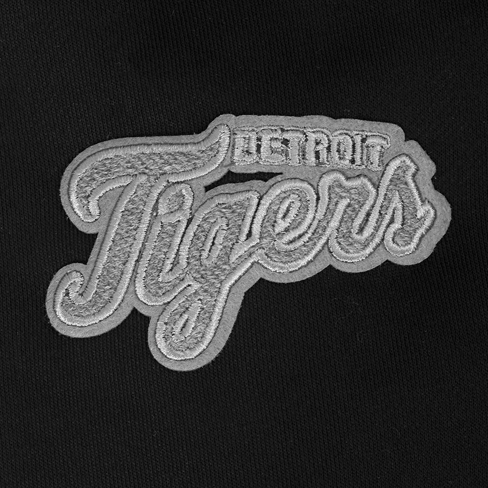 MLB DETROIT TIGERS REVERSE FRENCH TERRY WOMEN'S FLEECE CREWNECK (BLACK) - Image 7