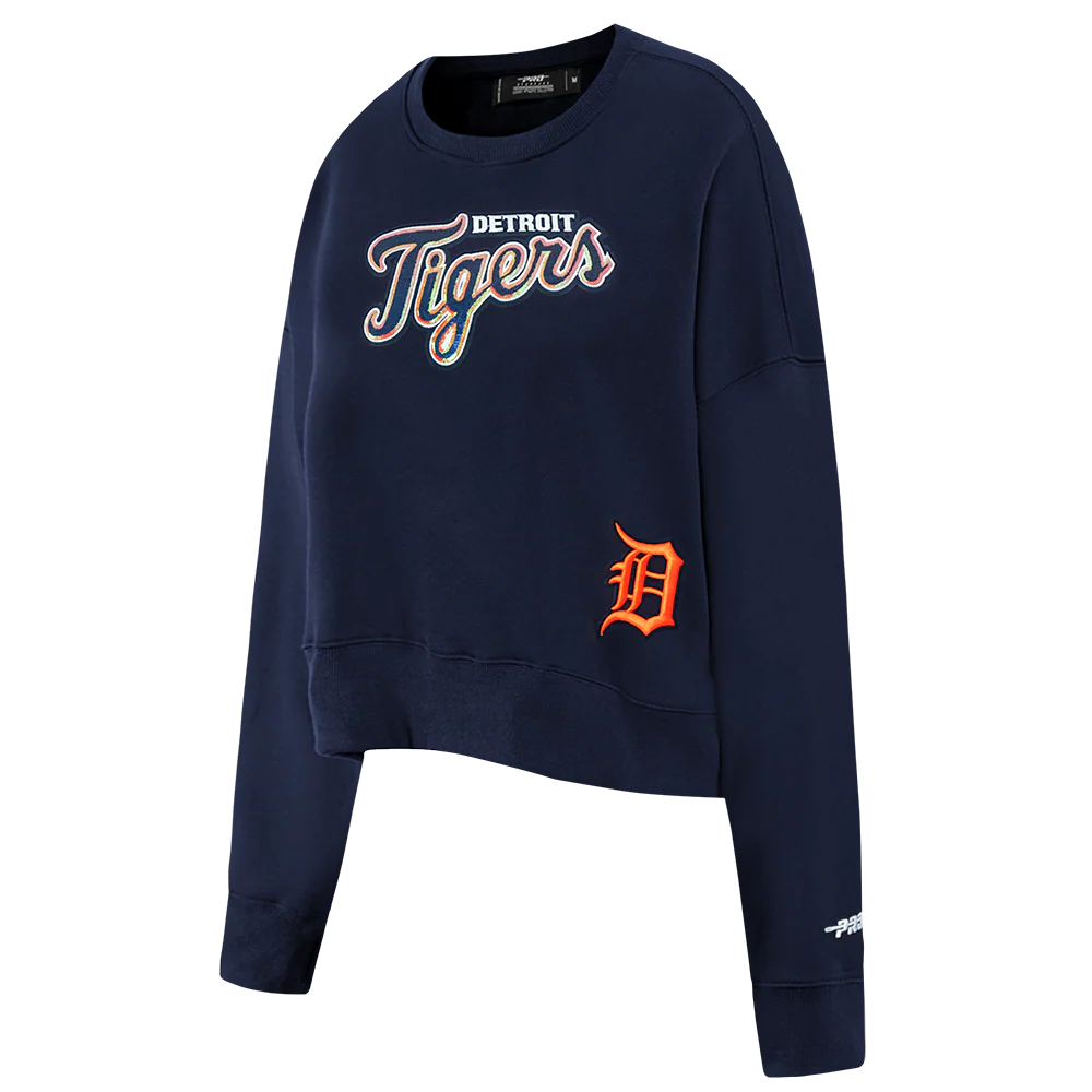 MLB DETROIT TIGERS GAME DAY CLASSICS WOMEN'S DOUBLE KNIT CREWNECK (MIDNIGHT NAVY) - Image 6