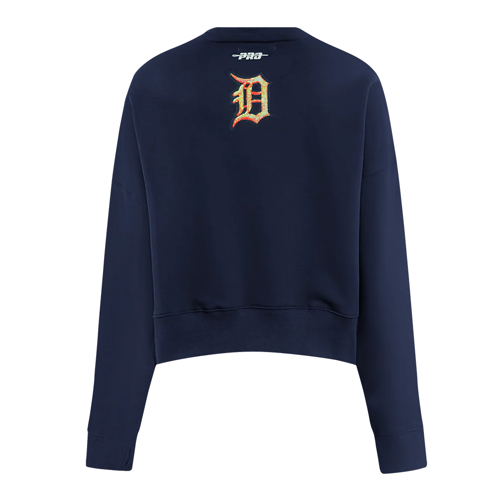MLB DETROIT TIGERS GAME DAY CLASSICS WOMEN'S DOUBLE KNIT CREWNECK (MIDNIGHT NAVY) - Image 7