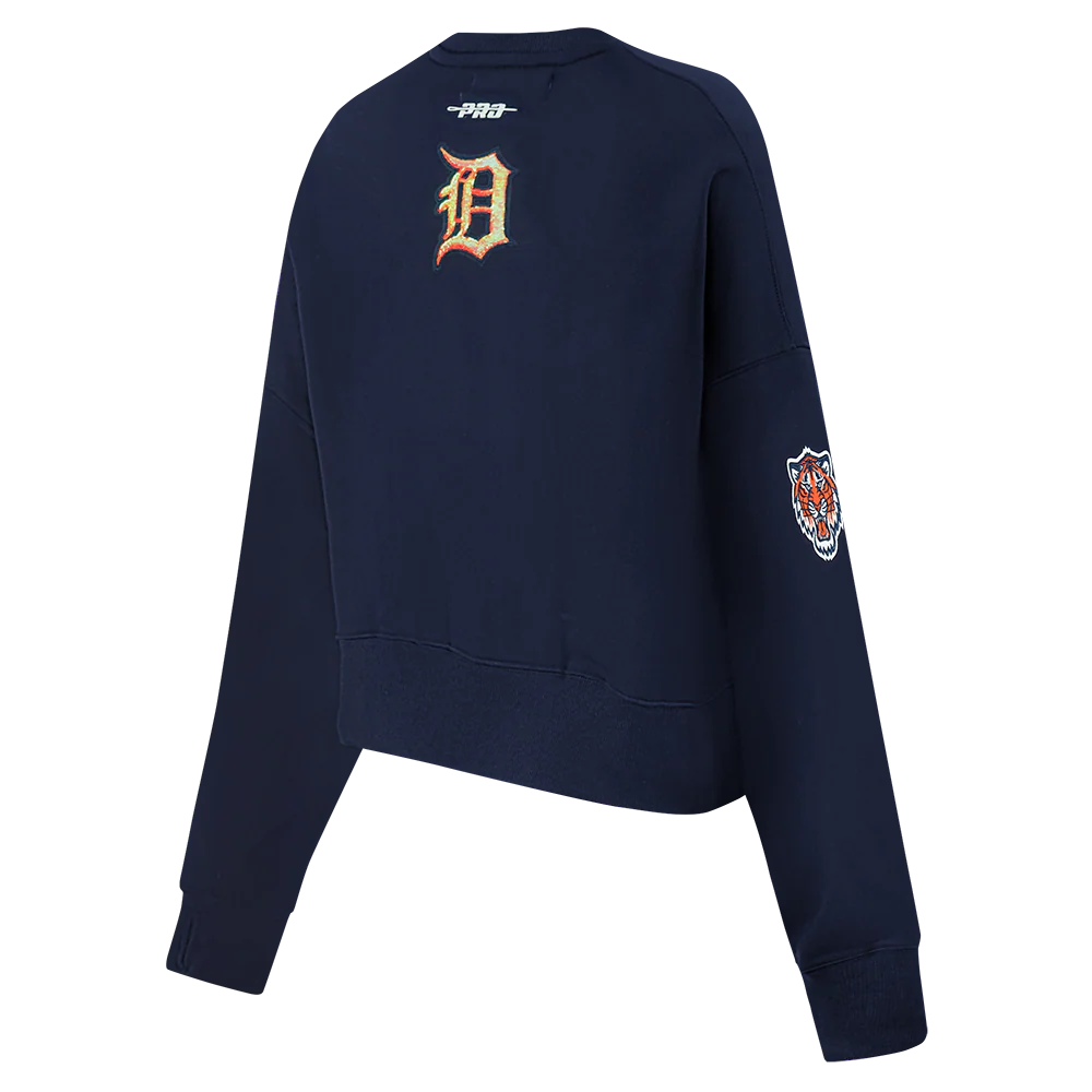 MLB DETROIT TIGERS GAME DAY CLASSICS WOMEN'S DOUBLE KNIT CREWNECK (MIDNIGHT NAVY) - Image 8