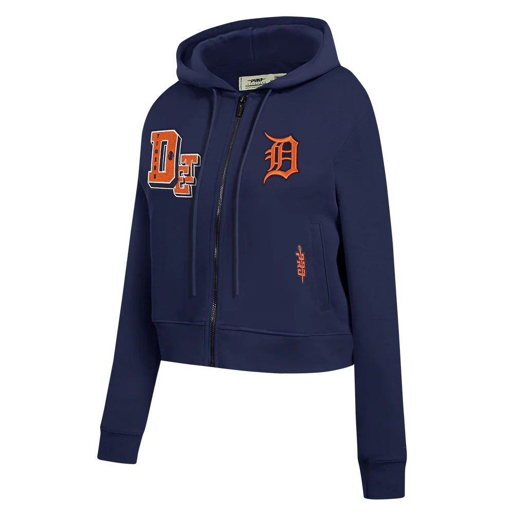 MLB DETROIT TIGERS BEST OF WOMEN'S FLC FZ HOODIE (MIDNIGHT NAVY) - Image 5