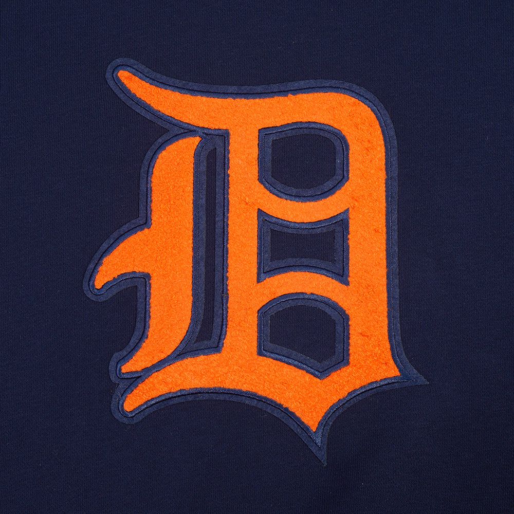 MLB DETROIT TIGERS RETRO CLASSICS WOMEN'S CROPPED PULLOVER HOODIE (MIDNIGHT NAVY/ORANGE/MIDNIGHT NAVY) - Image 5