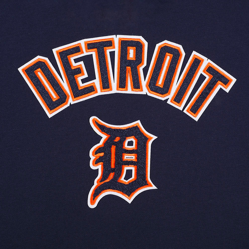 MLB DETROIT TIGERS CLASSIC WOMEN'S FLEECE PULLOVER HOODIE (MIDNIGHT NAVY) - Image 5