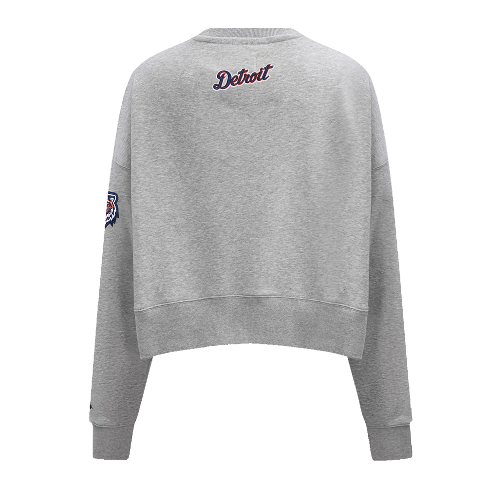 MLB DETROIT TIGERS CLASSIC WOMEN'S CREWNECK (HEATHER GREY) - Image 3
