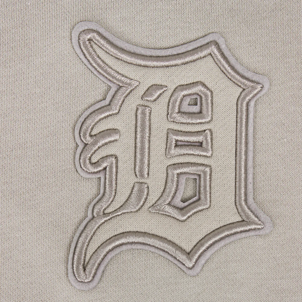 MLB DETROIT TIGERS NEUTRAL CROPPED WOMEN'S PULLOVER HOODIE (TAUPE) - Image 5