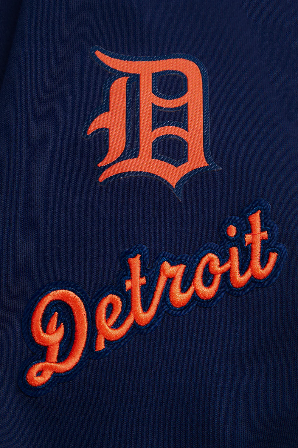 MLB DETROIT TIGERS RETRO CLASSIC WOMEN'S RIB CROPPED PULLOVER HOODIE (MIDNIGHT NAVY/ORANGE/ MIDNIGHT) - Image 5