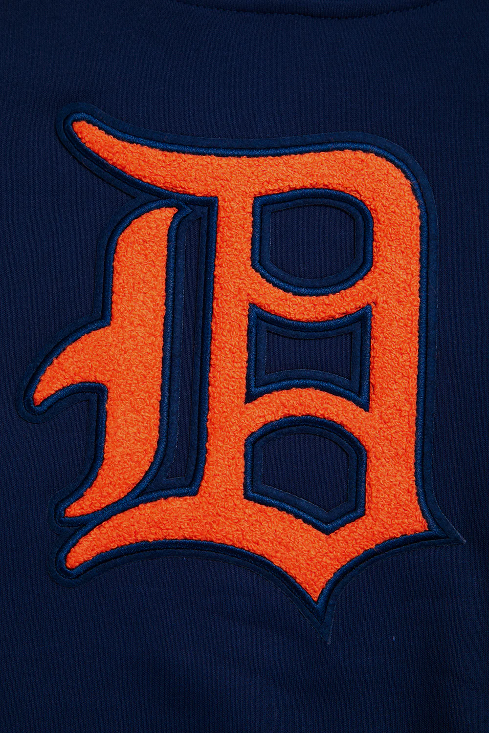 MLB DETROIT TIGERS RETRO CLASSIC WOMEN'S RIB CROPPED PULLOVER HOODIE (MIDNIGHT NAVY/ORANGE/ MIDNIGHT) - Image 6