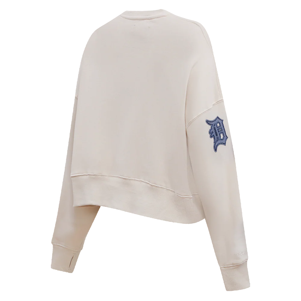 MLB DETROIT TIGERS VARSITY BLUES WOMEN'S CREWNECK (LINEN) - Image 3