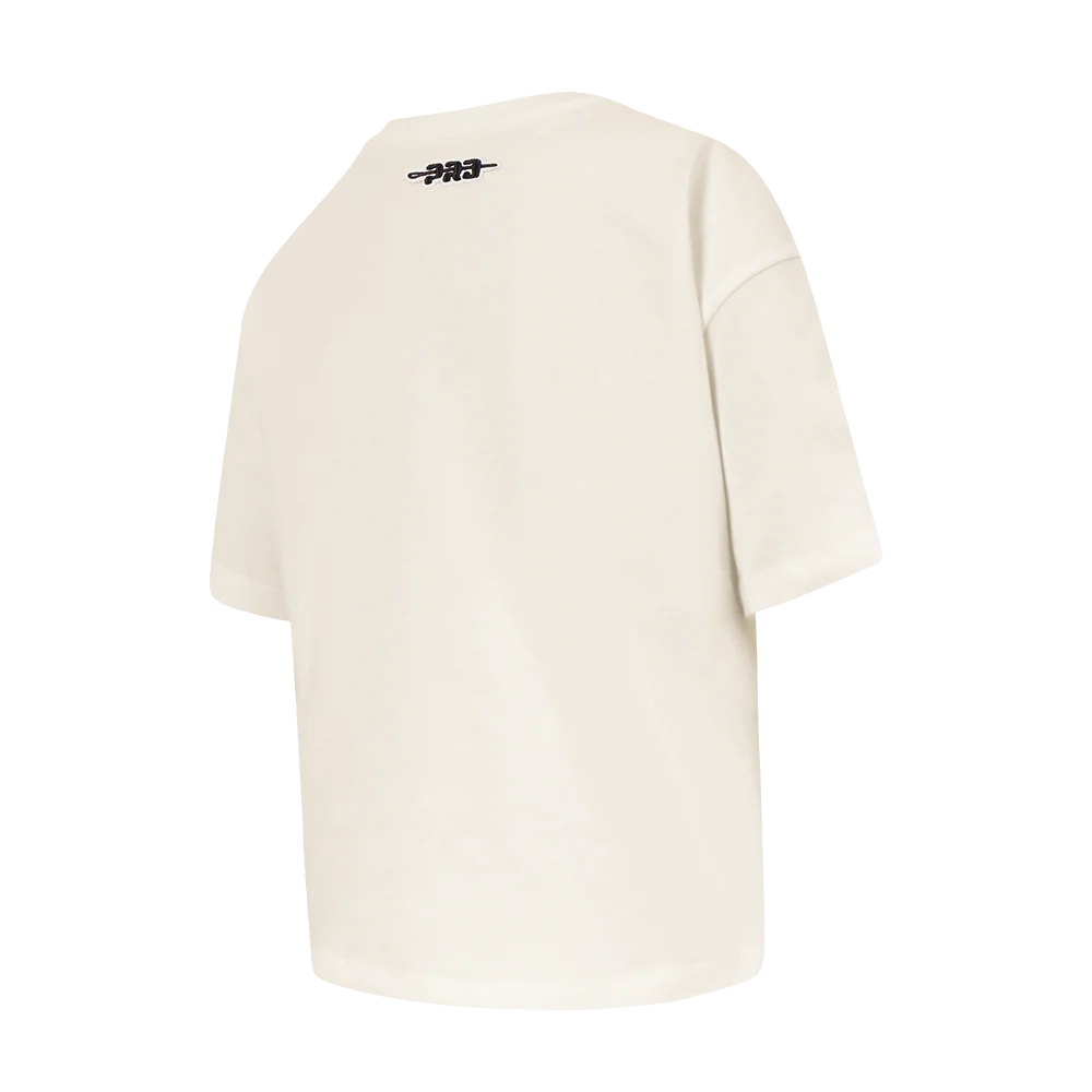 MLB DETROIT TIGERS RETRO CLASSIC LITTLE GIRLS SHORT SLEEVE BOXY TOP (EGGSHELL) - Image 4