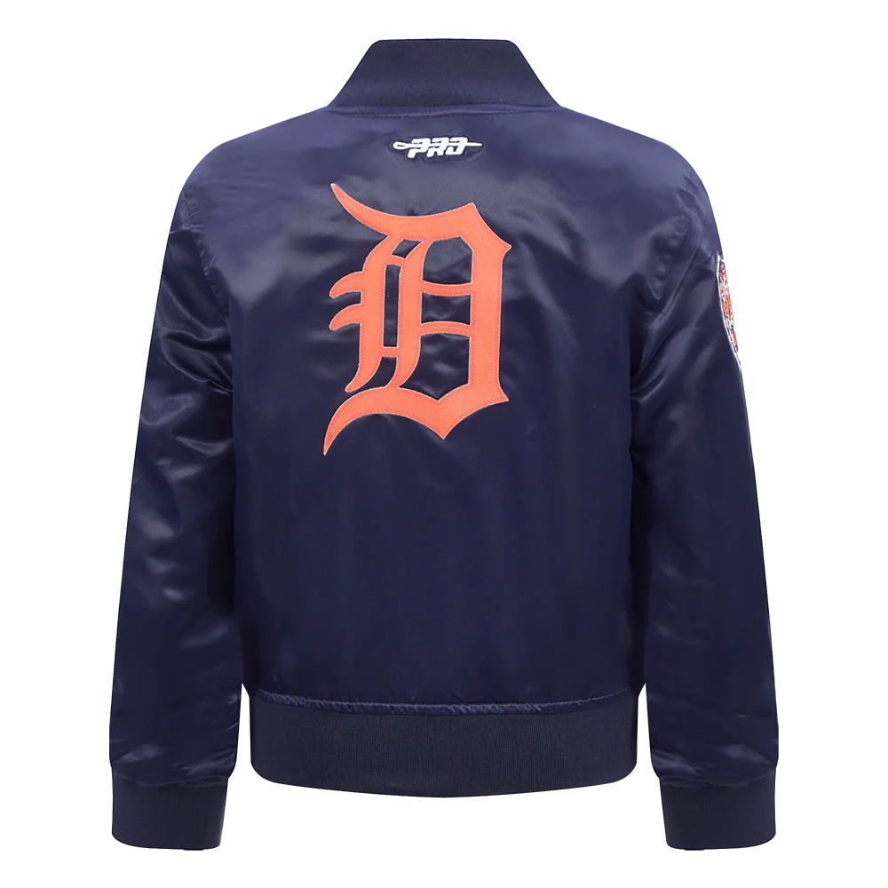 MLB DETROIT TIGERS CLASSIC TODDLER BOYS SATIN JACKET (MIDNIGHT NAVY) - Image 3