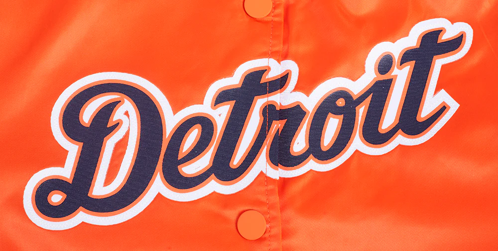 MLB DETROIT TIGERS CLASSIC WOMEN'S SATIN JACKET (ORANGE) - Image 5