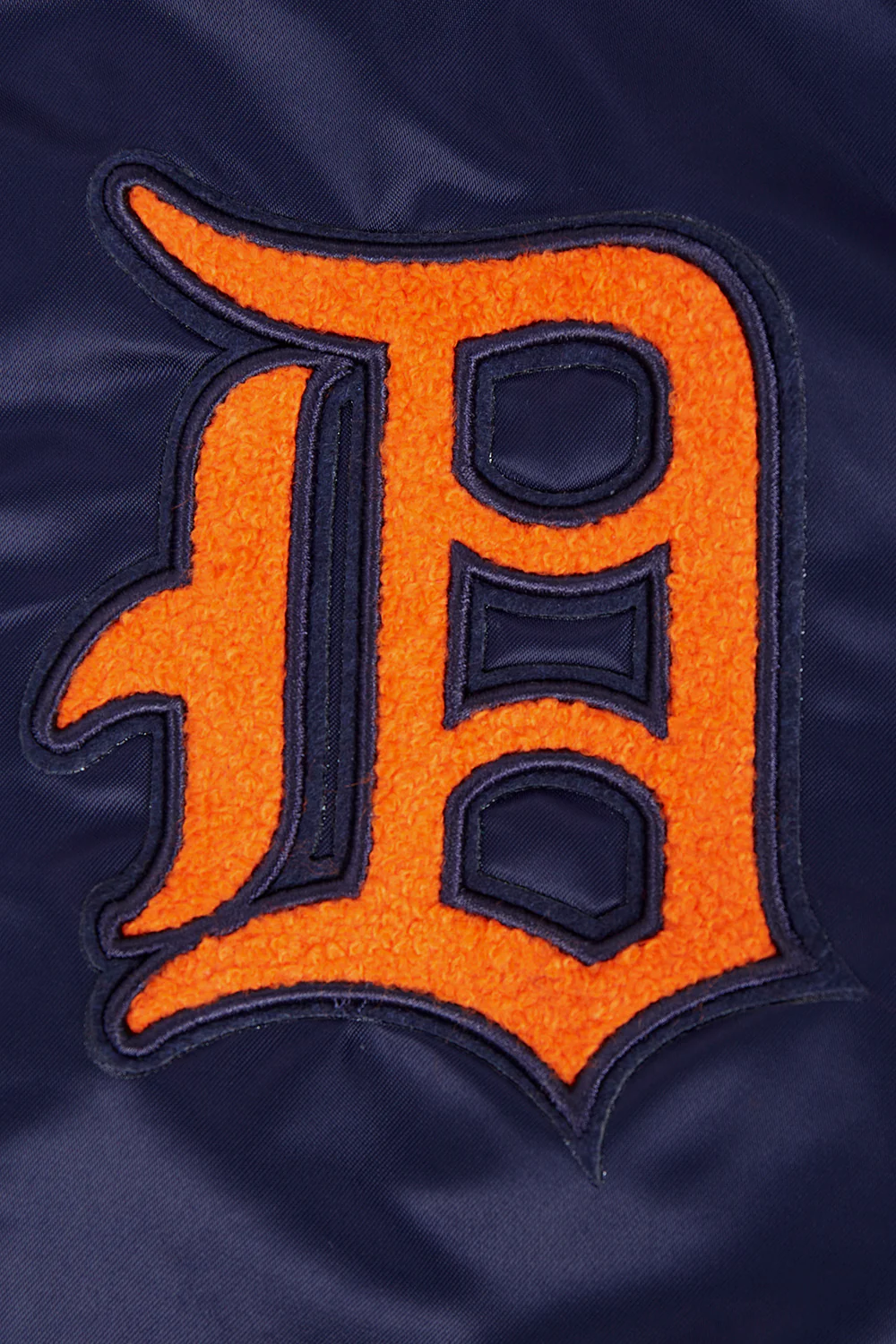 MLB DETROIT TIGERS RETRO CLASSIC WOMEN'S RIB SATIN JACKET (MIDNIGHT NAVY/ORANGE/ MIDNIGHT) - Image 5