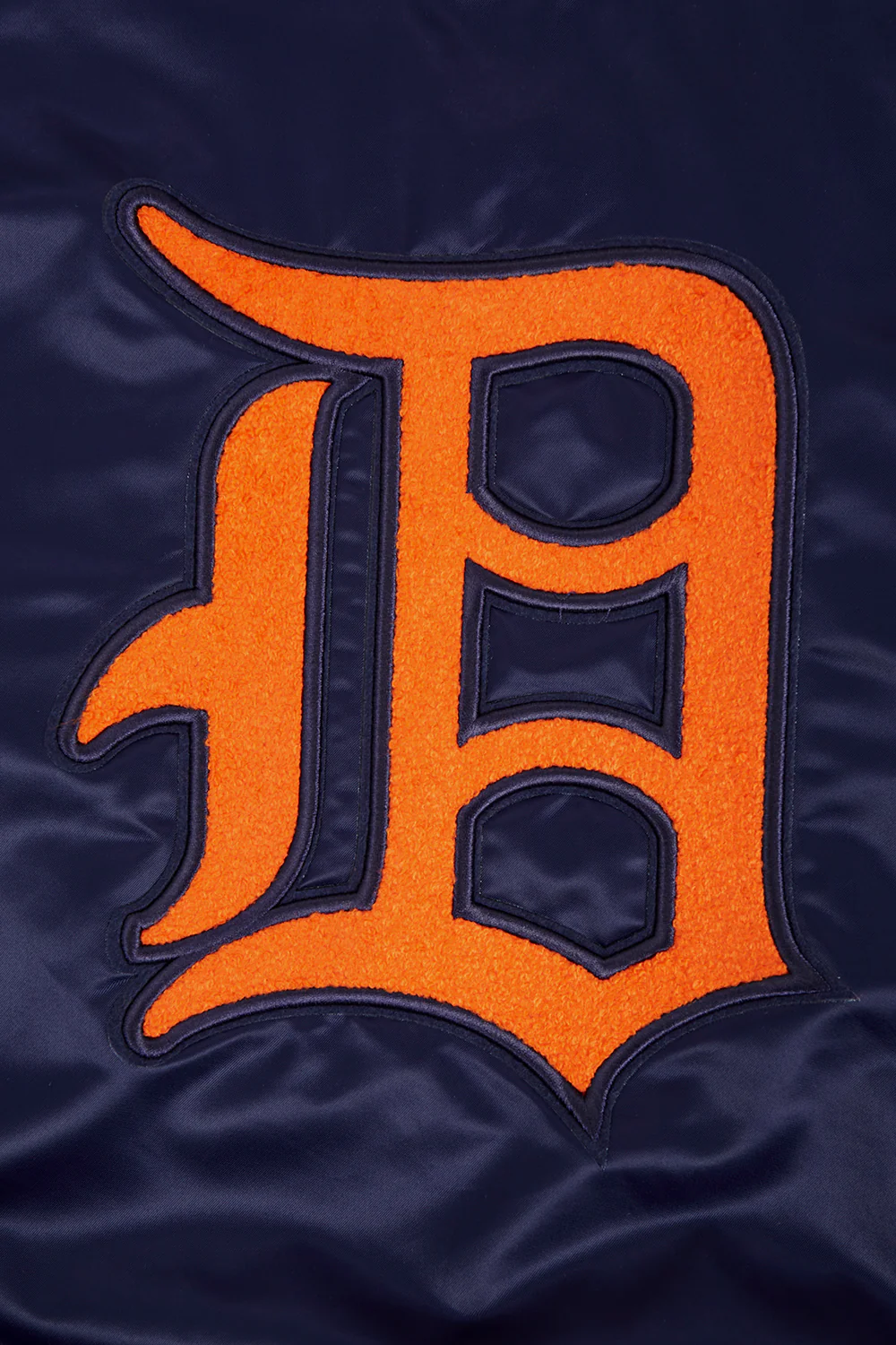 MLB DETROIT TIGERS RETRO CLASSIC WOMEN'S RIB SATIN JACKET (MIDNIGHT NAVY/ORANGE/ MIDNIGHT) - Image 8