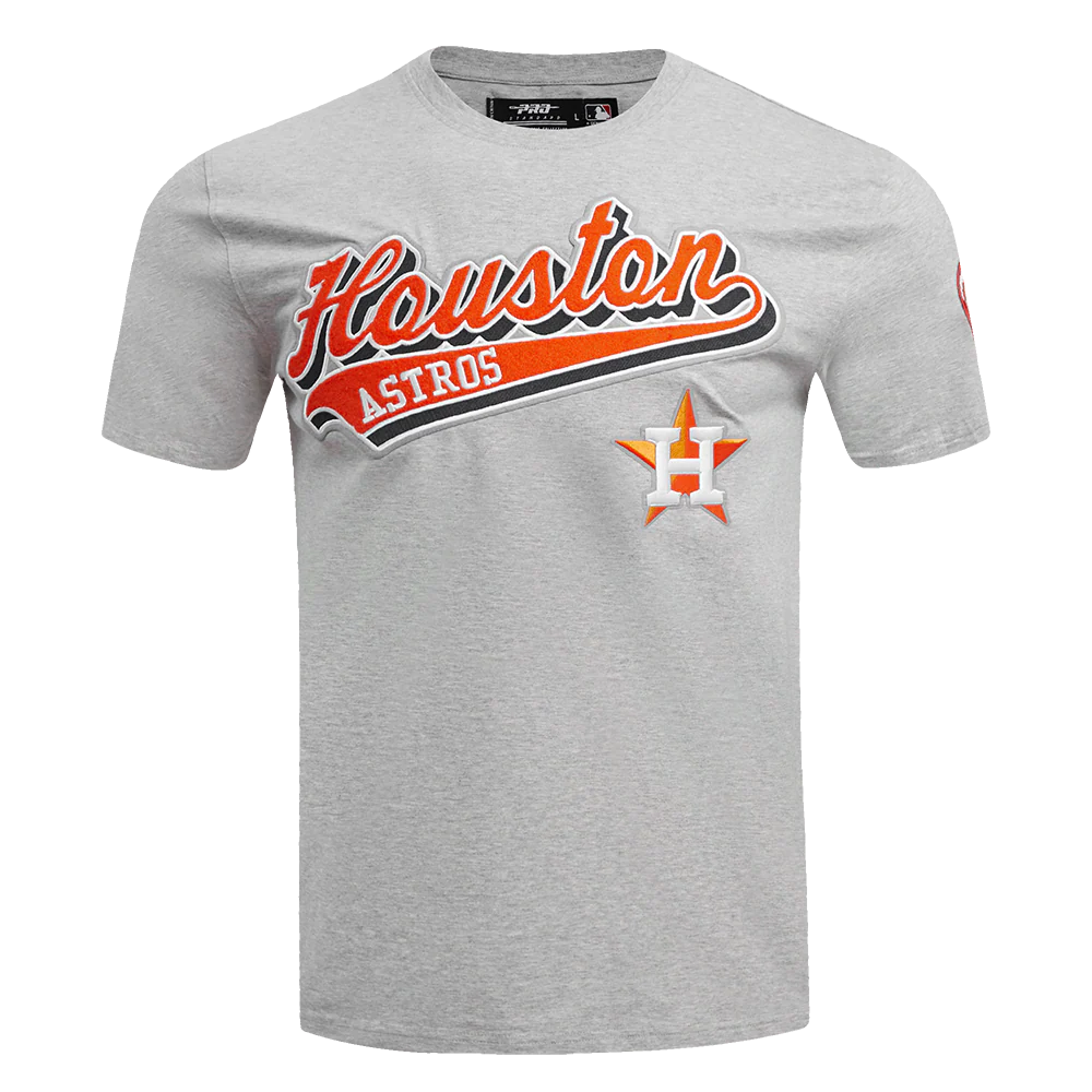 MLB HOUSTON ASTROS SCRIPT TAIL MEN'S TOPS (HEATHER GREY)