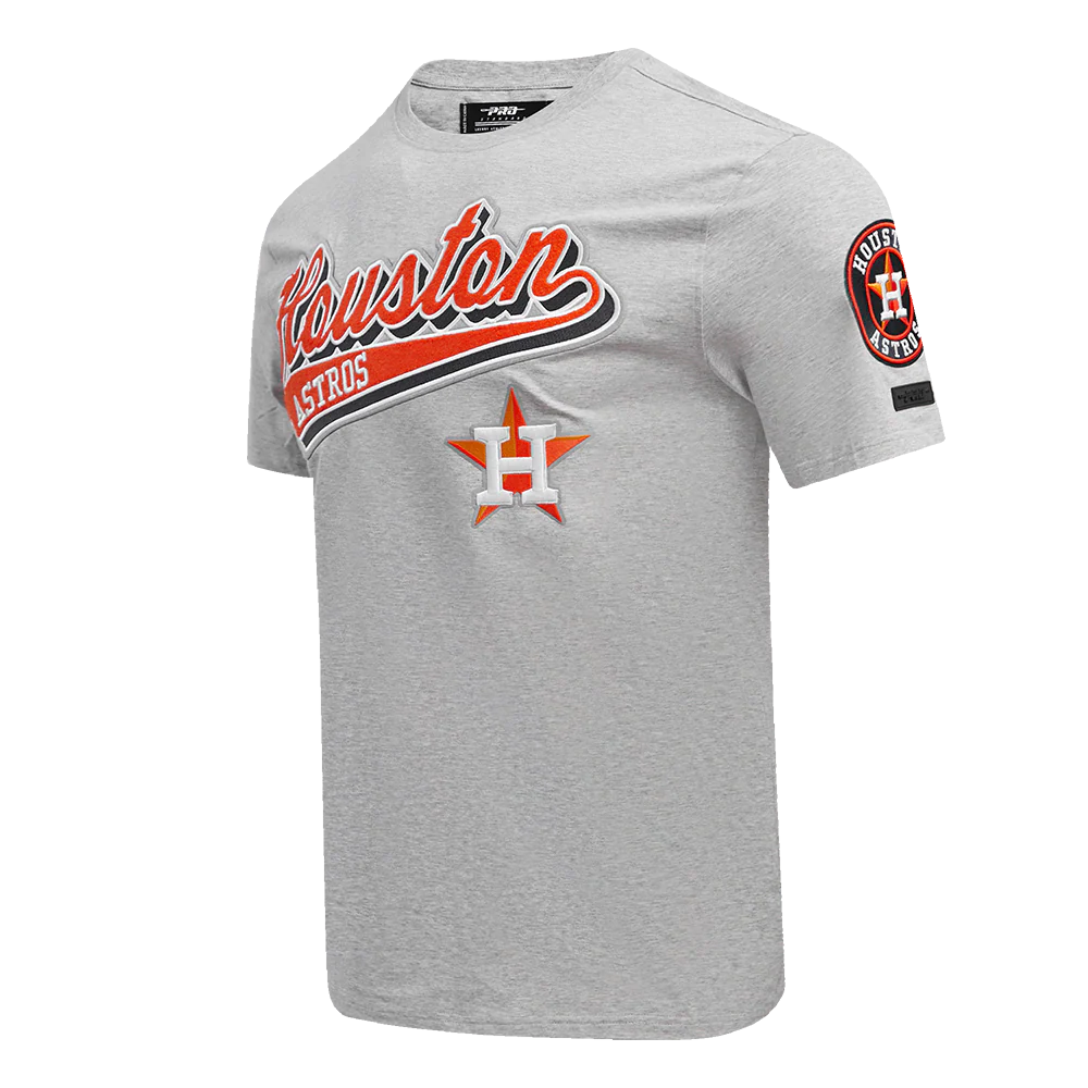 MLB HOUSTON ASTROS SCRIPT TAIL MEN'S TOPS (HEATHER GREY) - Image 2