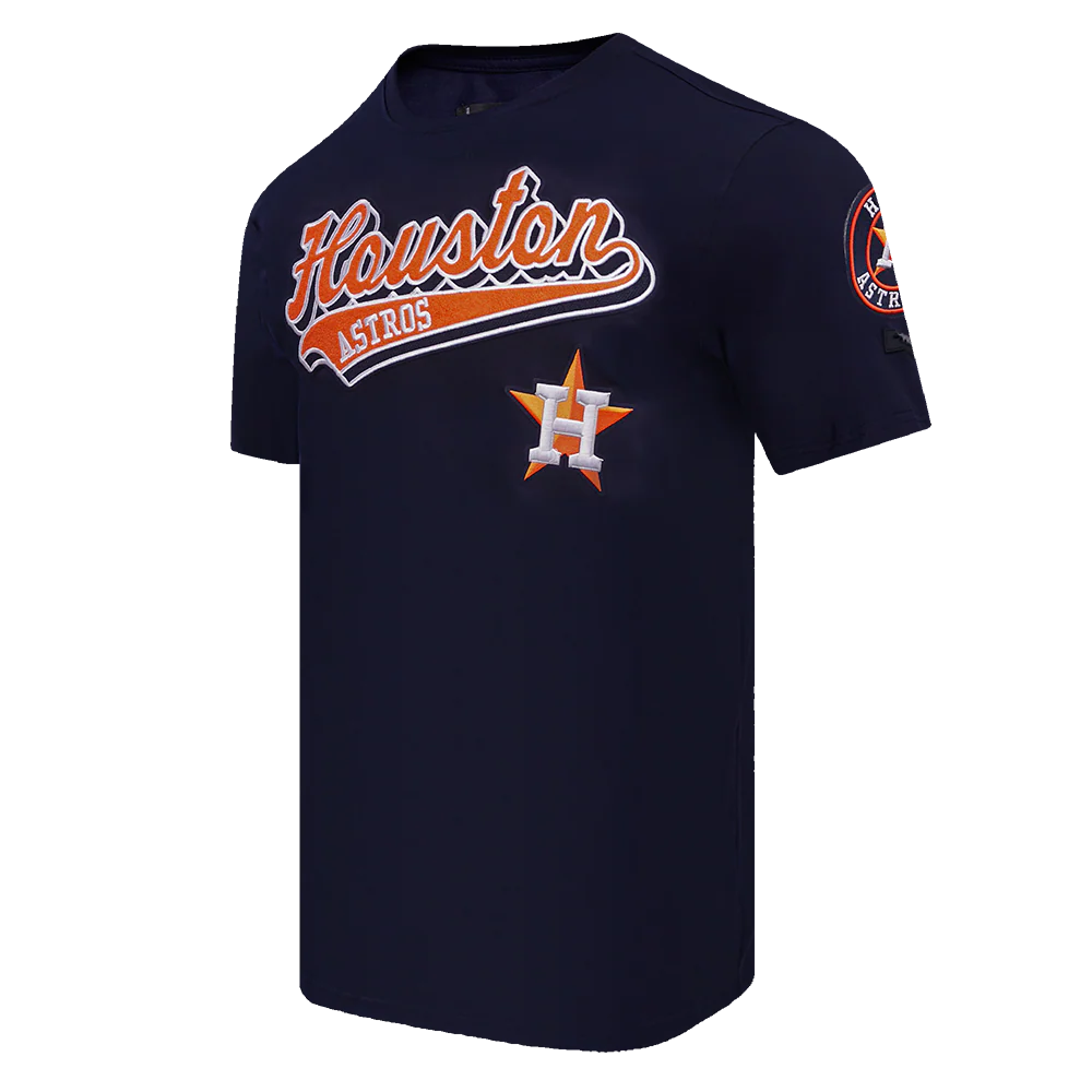 MLB HOUSTON ASTROS SCRIPT TAIL MEN'S TOPS (MIDNIGHT NAVY) - Image 2