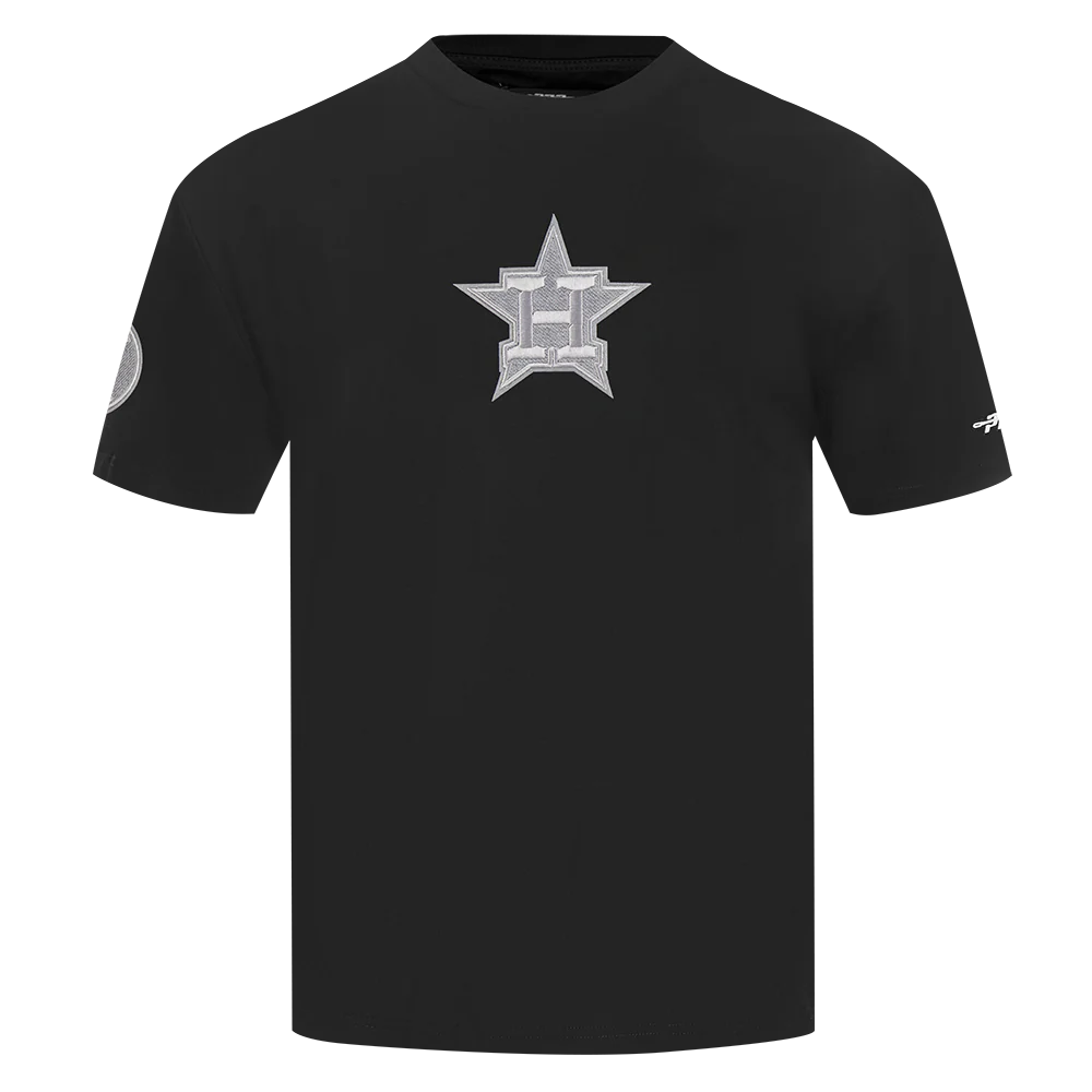 MLB HOUSTON ASTROS REVERSE FRENCH TERRY MEN'S COTTON JERSEY DROP SHOULDER TOP (BLACK) - Image 3