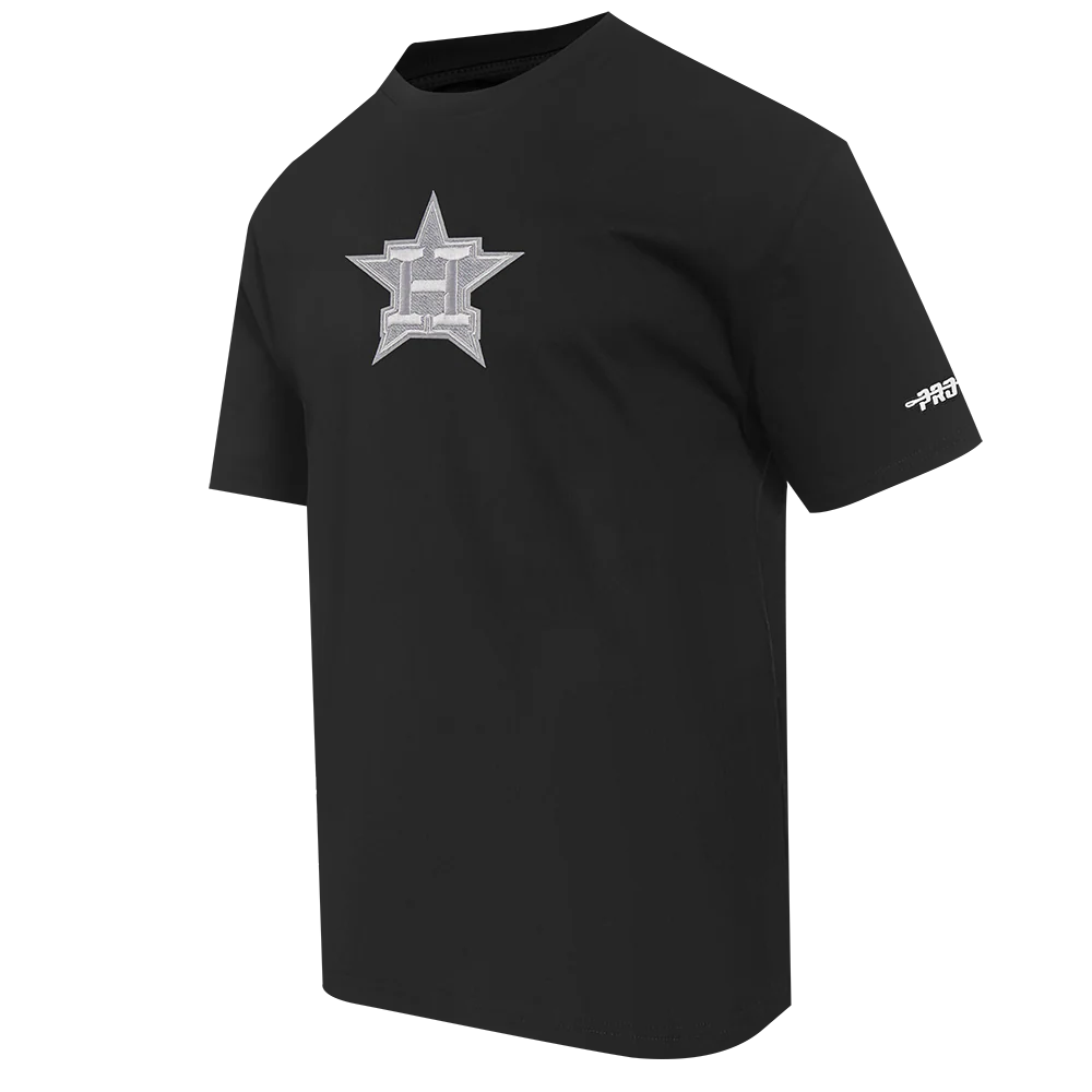 MLB HOUSTON ASTROS REVERSE FRENCH TERRY MEN'S COTTON JERSEY DROP SHOULDER TOP (BLACK) - Image 4