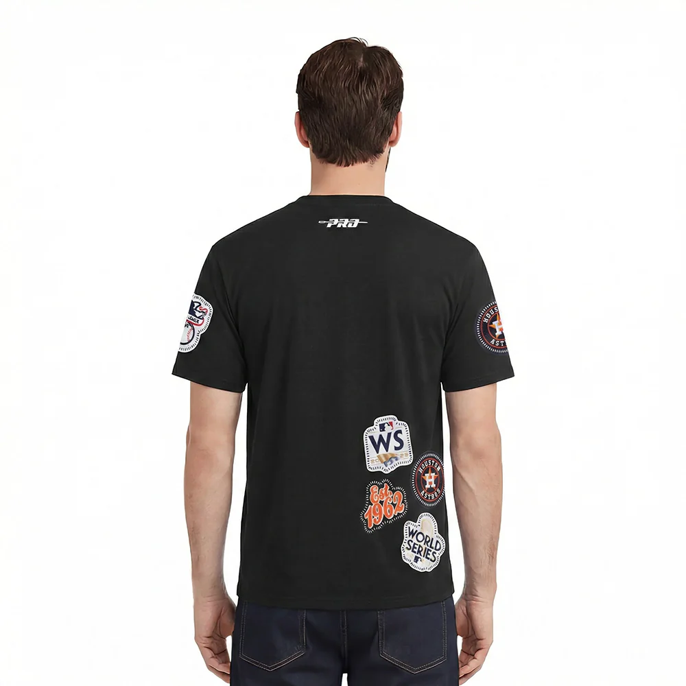 MLB HOUSTON ASTROS DIY PICK STITCH MEN'S SINGLE JERSEY TOP (BLACK) - Image 2