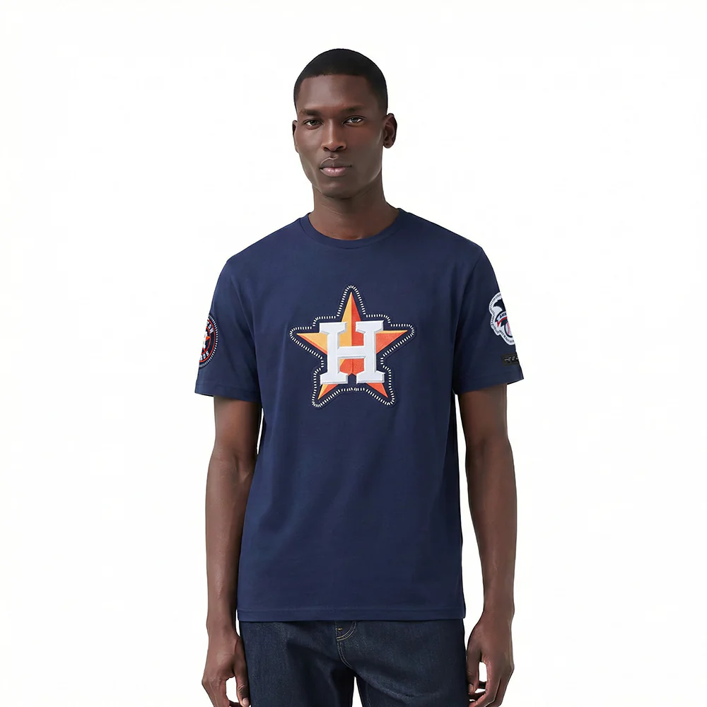 MLB HOUSTON ASTROS DIY PICK STITCH MEN'S SINGLE JERSEY TOP (MIDNIGHT NAVY)