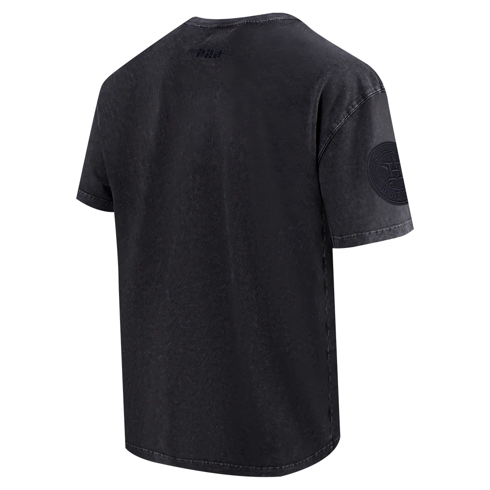MLB HOUSTON ASTROS WASHED CLASSIC MEN'S ENZYME WASH CJ DROP SHOULDER (WASHED BLACK) - Image 4
