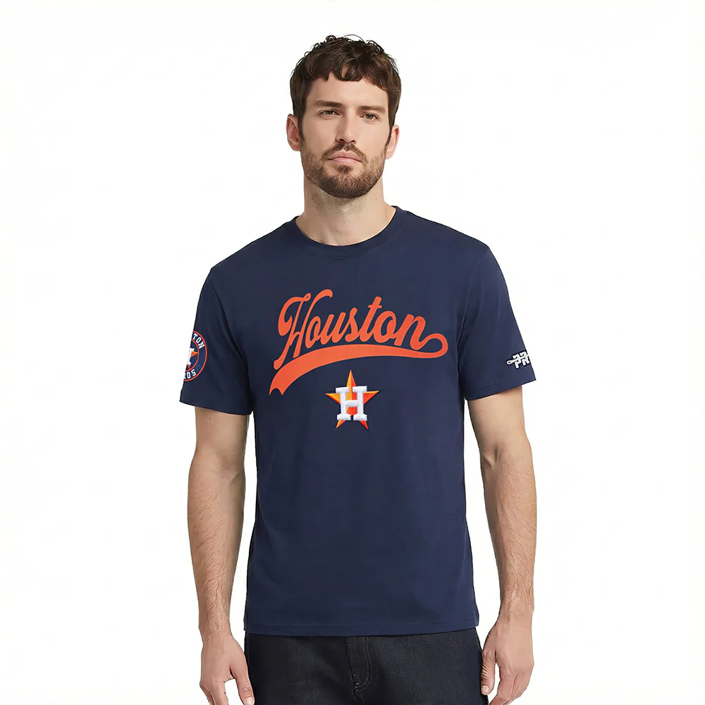 MLB HOUSTON ASTROS LIVING LARGE MEN'S CJ DROP SHOULDER TEE (MIDNIGHT NAVY)