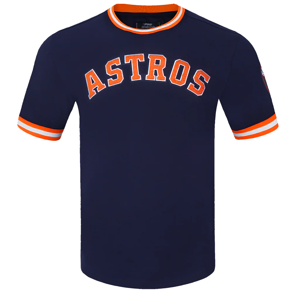 MLB HOUSTON ASTROS CLASSIC CHENILLE MEN'S TOP (MIDNIGHT NAVY / ORANGE)