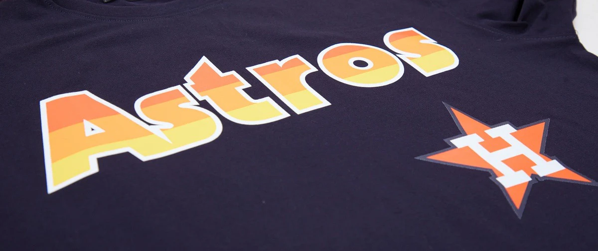 MLB HOUSTON ASTROS RETRO LOGO PRO TEAM MEN'S TAPING TOP (MIDNIGHT/ORANGE) - Image 5