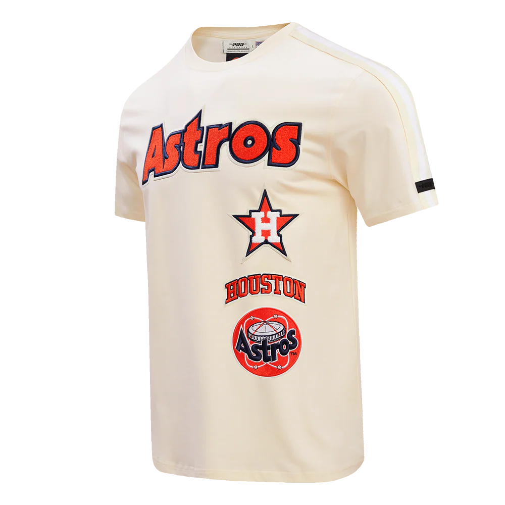 MLB HOUSTON ASTROS RETRO CLASSIC MEN'S STRIPED TOP (EGGSHELL/ MIDNIGHT NAVY) - Image 2