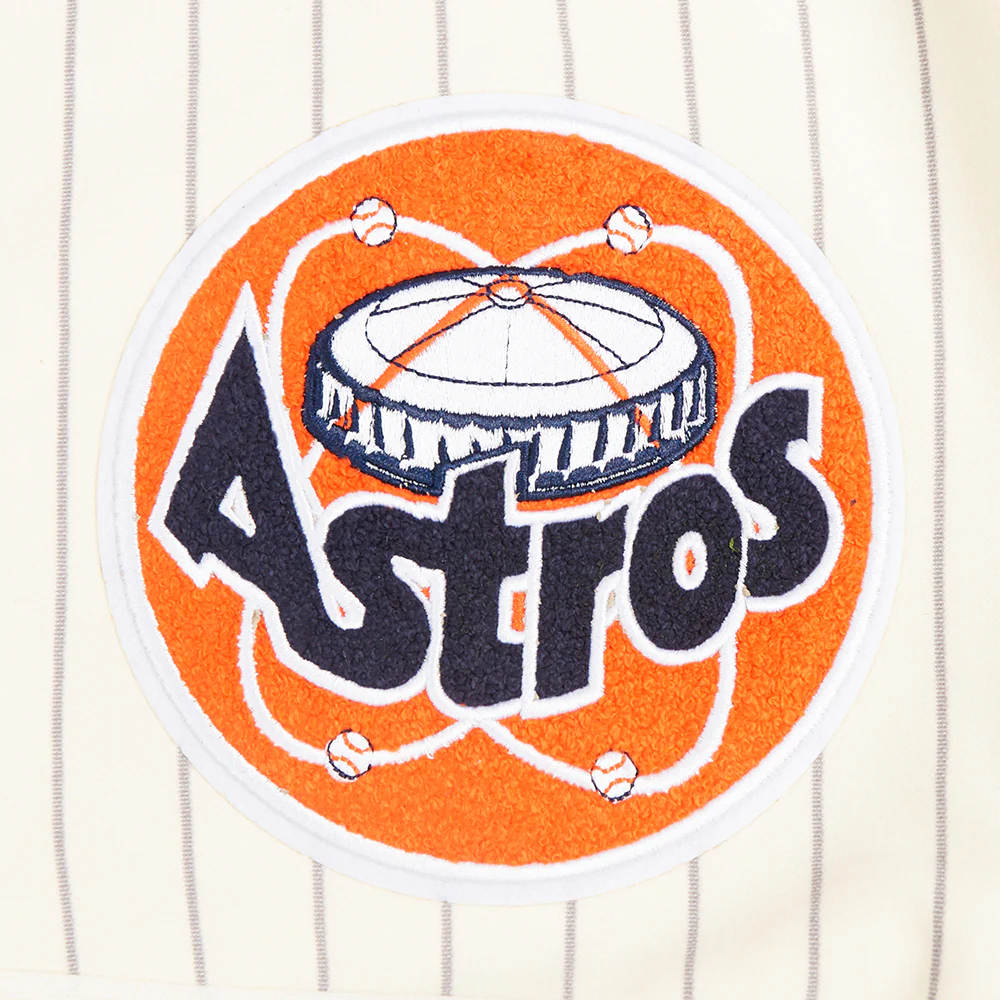 MLB HOUSTON ASTROS PINSTRIPE RETRO CLASSIC MEN'S DOUBLE KNIT 2.0 SHORT (EGGSHELL/ GREY) - Image 5
