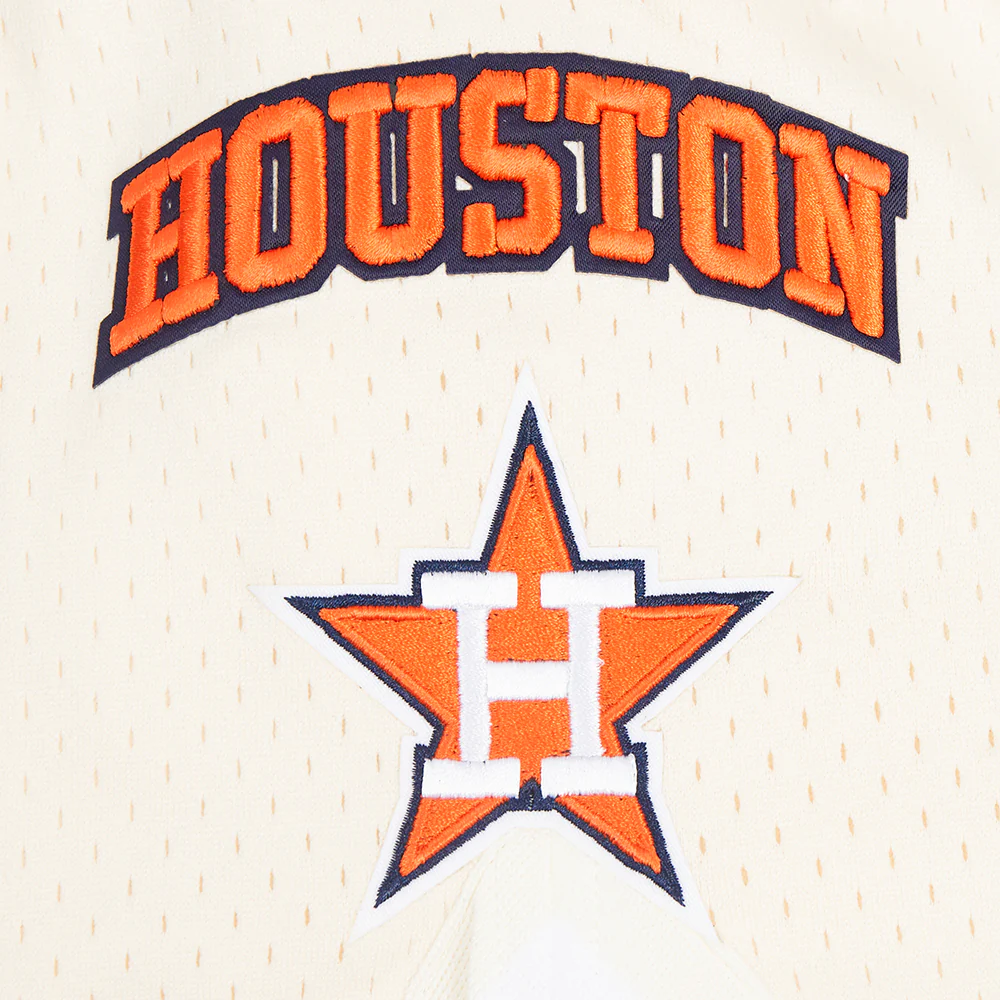 MLB HOUSTON ASTROS PINSTRIPE RETRO CLASSIC MEN'S DOUBLE KNIT 2.0 SHORT (EGGSHELL/ GREY) - Image 8