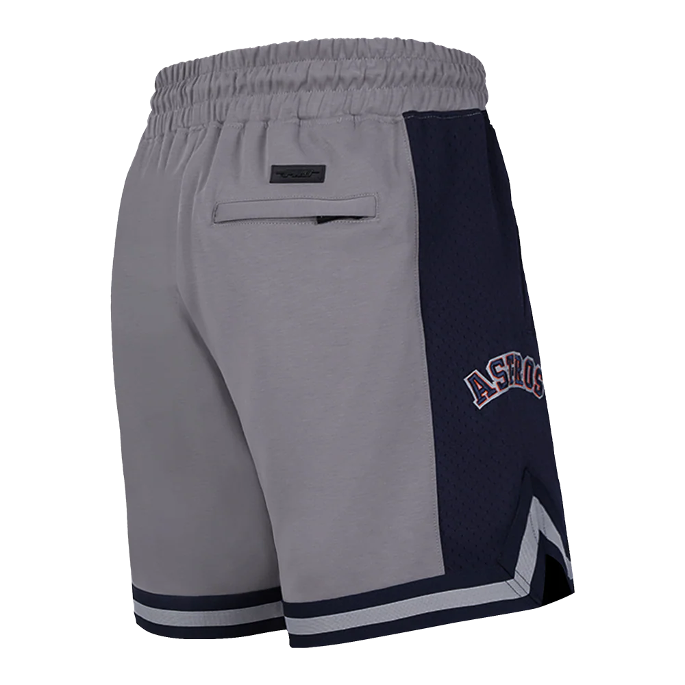 MLB HOUSTON ASTROS SCRIPT TAIL MEN'S DOUBLE KNIT 2.0 SHORT (GRAY/MIDNIGHT NAVY) - Image 3