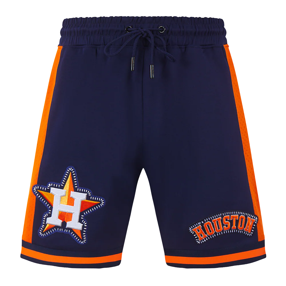 MLB HOUSTON ASTROS DIY PICK STITCH MEN'S DOUBLE KNIT 2.0 SHORT (MIDNIGHT NAVY/ORANGE/MIDNIGHT NAVY) - Image 5