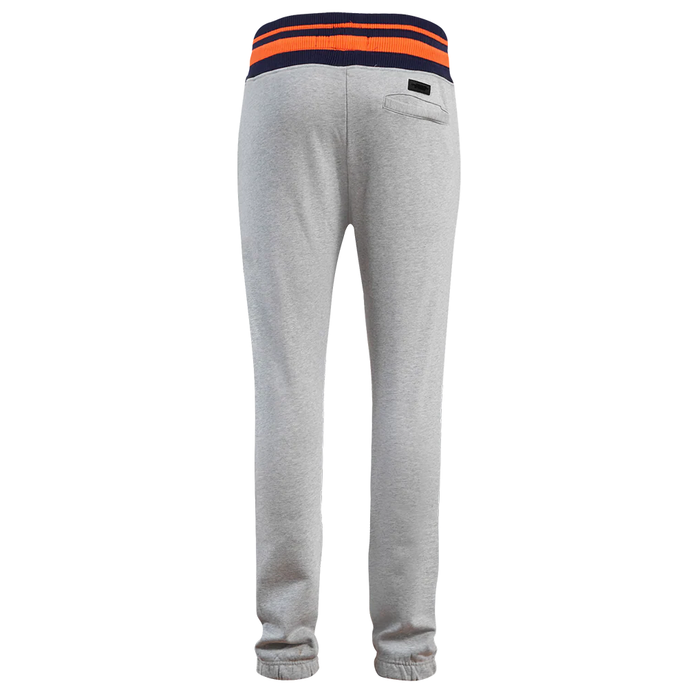MLB HOUSTON ASTROS SCRIPT TAIL MEN'S RIB FLEECE SWEATPANT (HEATHER GREY/MIDNIGHT NAVY/ORANGE) - Image 3